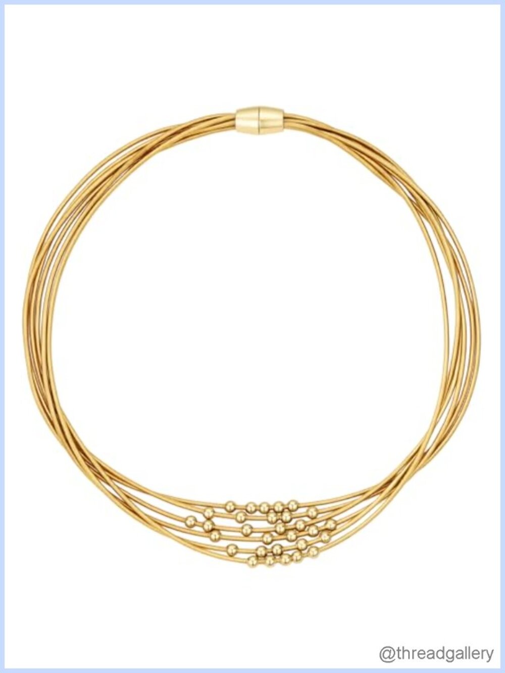 Chunky Beaded Tassel Choker Necklace Elastic Wrap Boho Statement